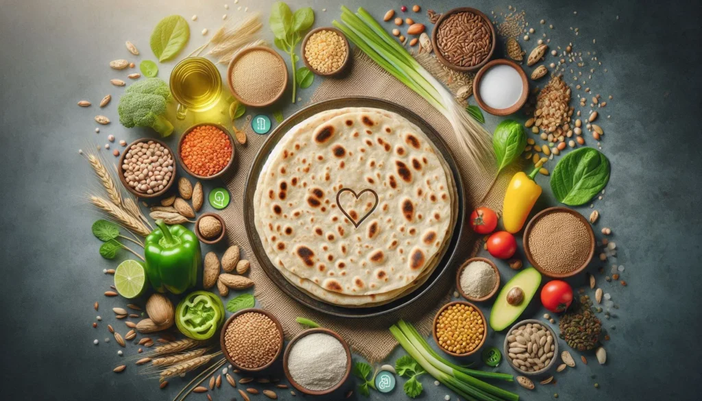 health benefits of chapati  with the green vegetables and spices