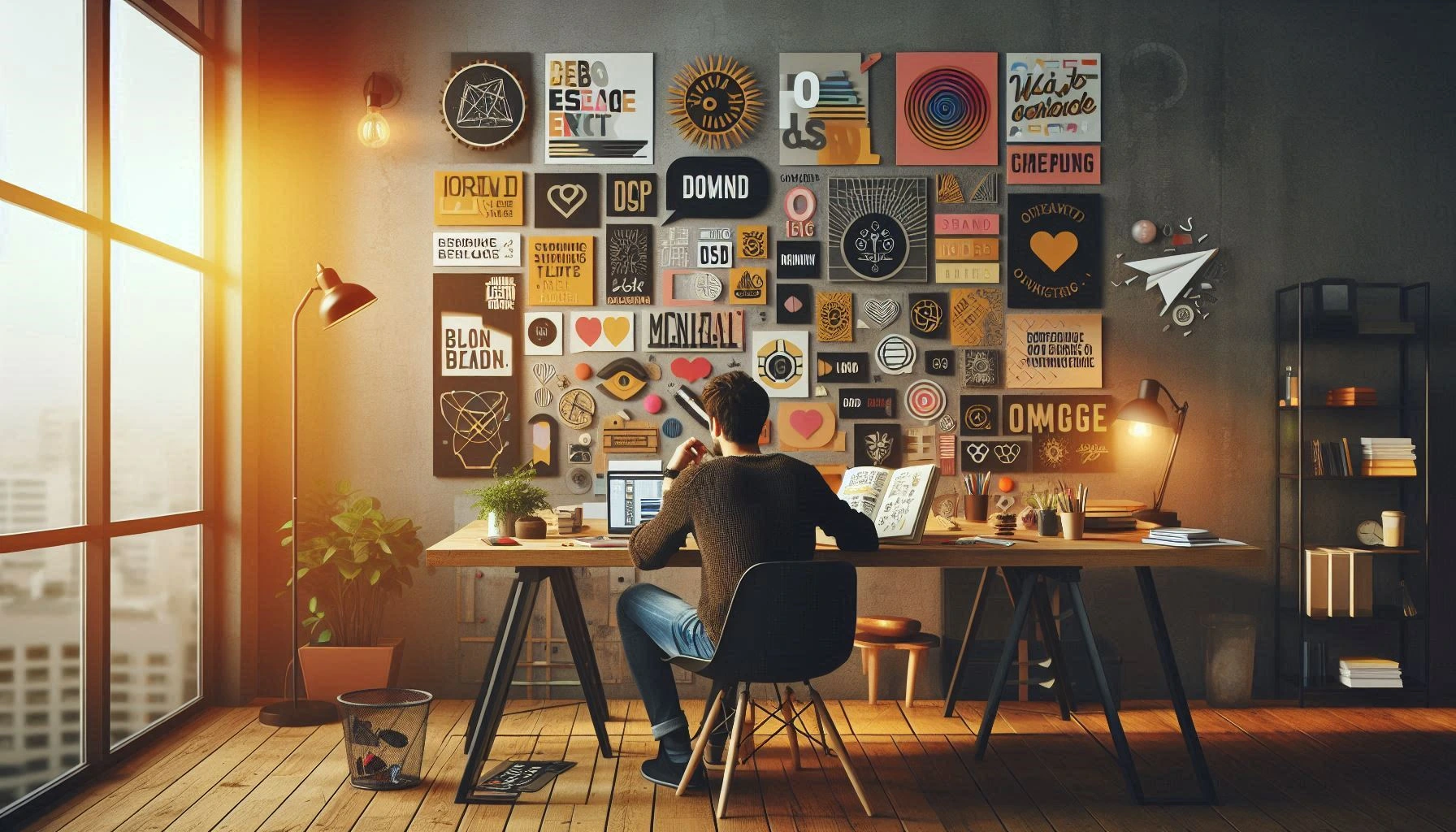 a person is sitting in the room in front of table and doing the work